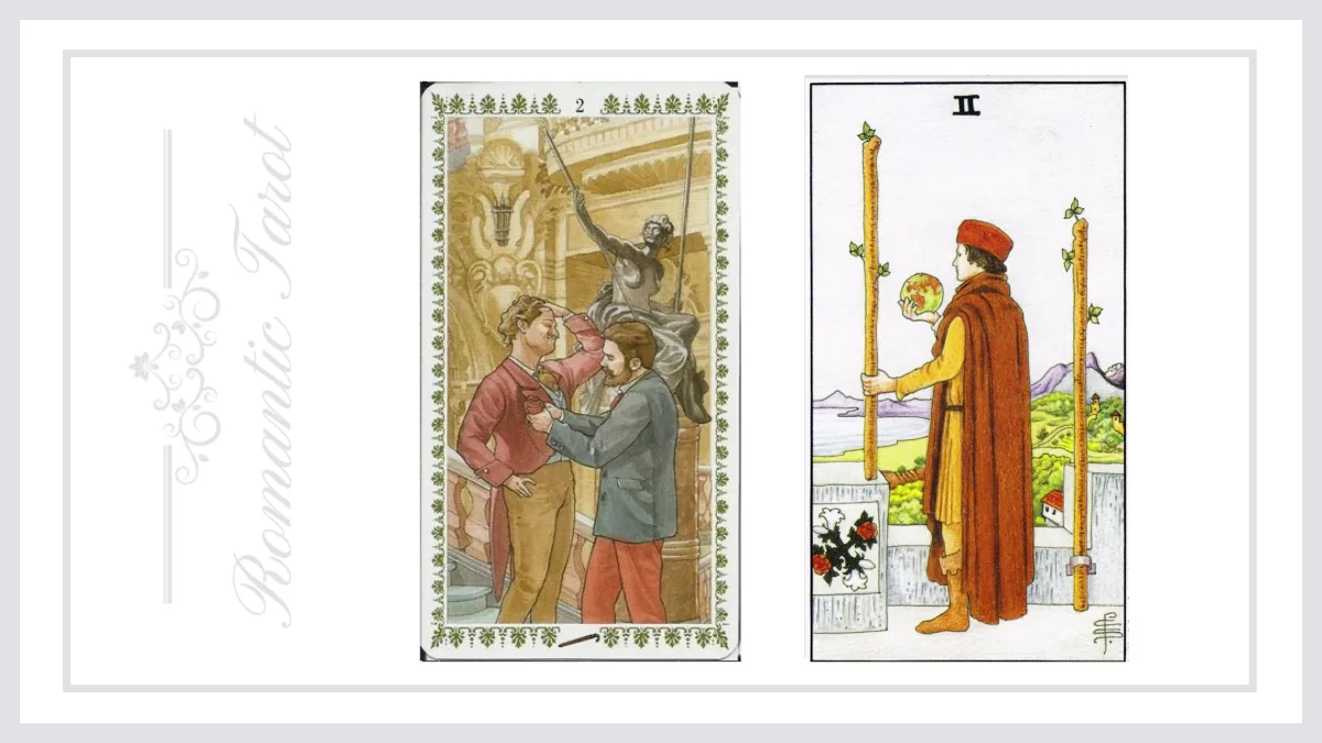로맨틱타로 완드 2 (Two of Wands)해석