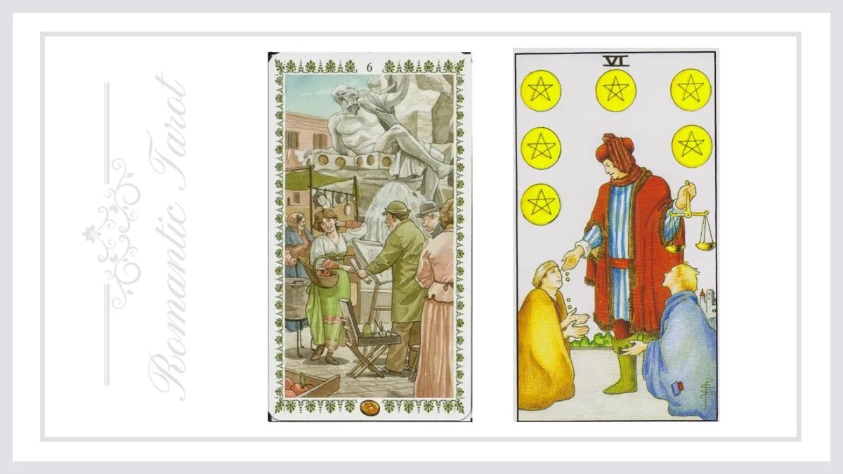 로맨틱타로 펜타클 6 (Six of Pentacles)해석