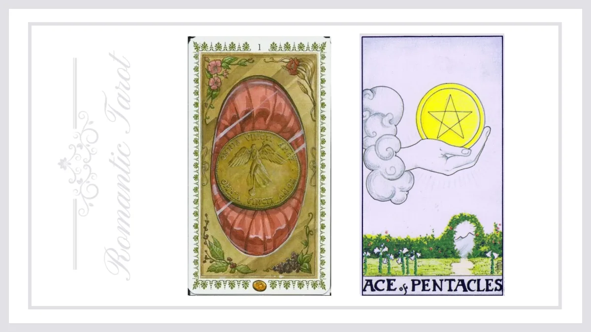로맨틱타로 펜타클 에이스 (Ace of Pentacles)해석